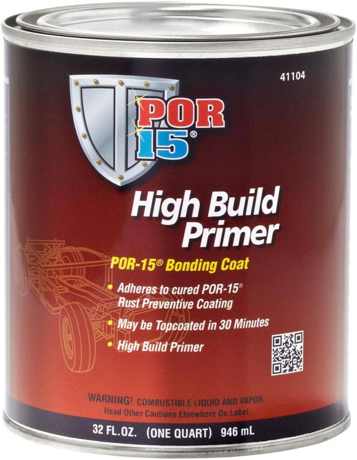 POR-15 High Build Primer - 1 gl. - Sandable Bonding Coat | Fills in Minor Imperfections | Single Component Formula Pack of 2