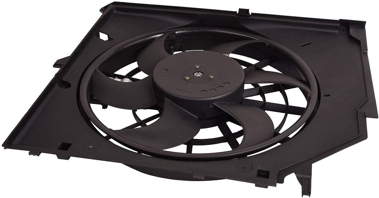 Bapmic 17117561757 Radiator Cooling Fan Assembly for BMW E46 325i 328i 330i 99-05
