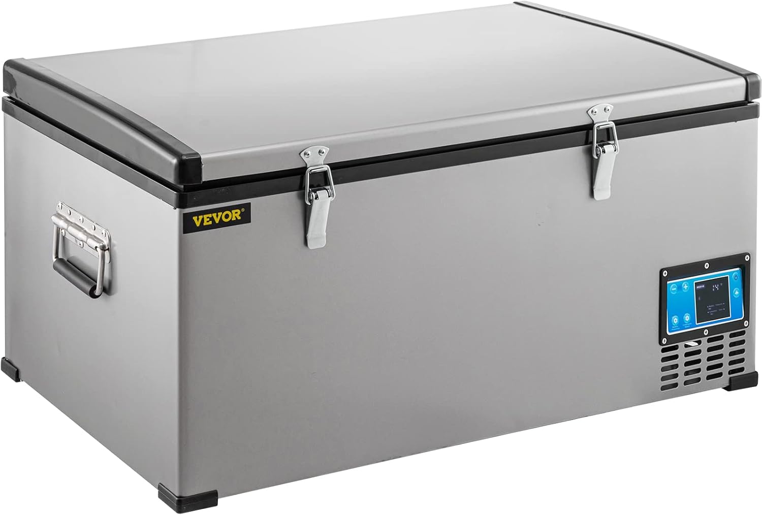 VEVOR Portable Refrigerator 90 Quart, 12 volt Refrigerator with Compressor and App Control, Metal Shell Chest Refrigerator, -4℉ to 68℉, DC 12/24V, AC 110-240V（Home & Car Use）