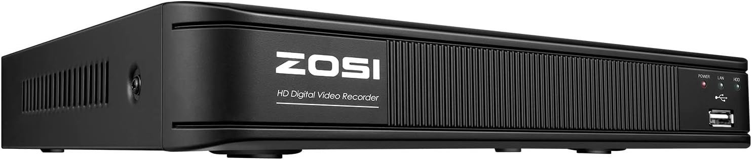 ZOSI H.265+ 5MP Lite Security DVR 4 Channel Full 1080p, Remote Access, Motion Detection, Alert Push, Hybrid Capability 4-in-1(Analog/AHD/TVI/CVI) CCTV DVR for Security Camera (No Hard Drive) Pack of 2