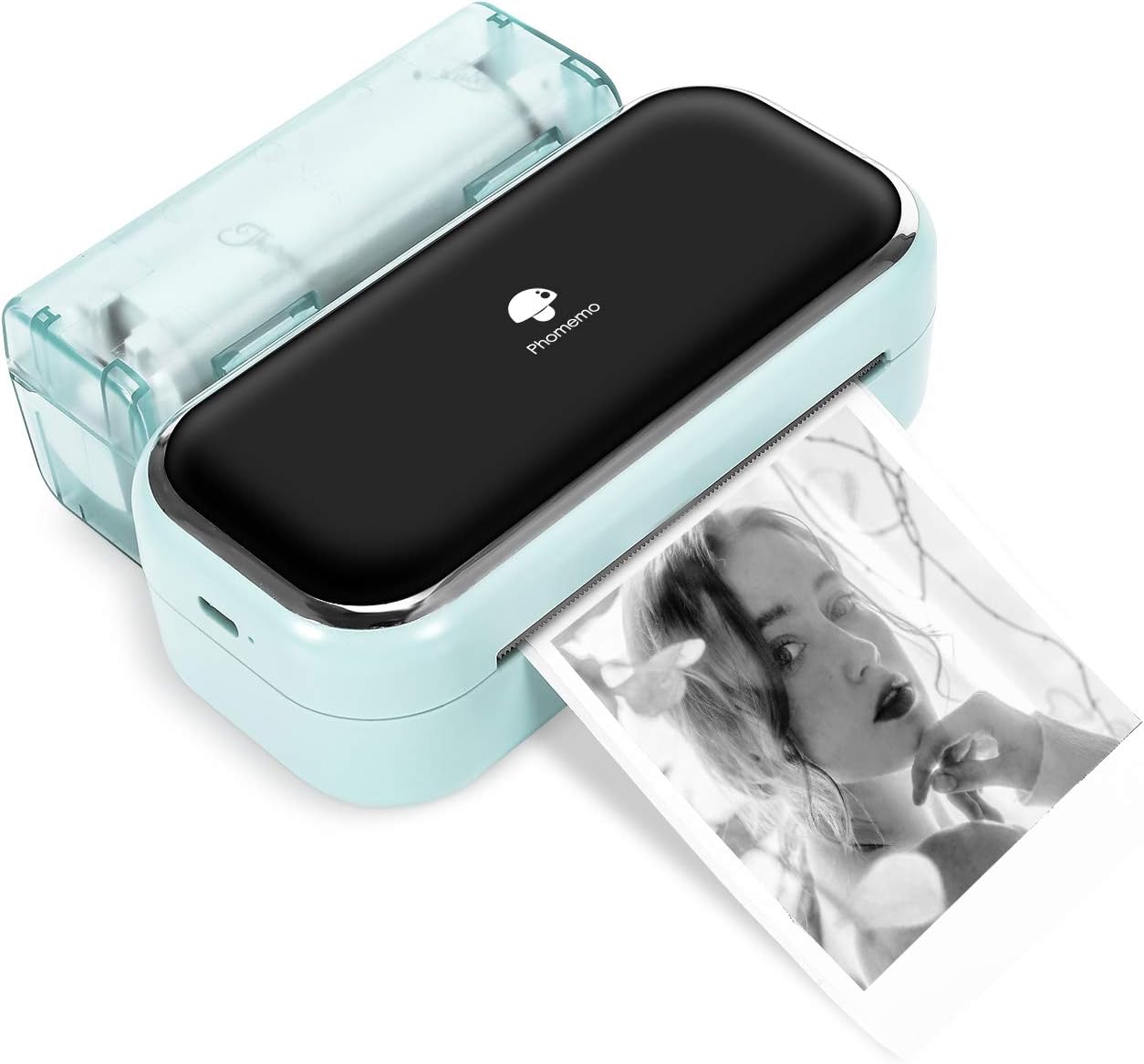 Phomemo M03 Mini Printer, Bluetooth Thermal Printer Mobile Portable Printer for Smartphones, Compatible with 53mm/80mm Thermal Paper, Great for memo,Photo & Notes, Purple