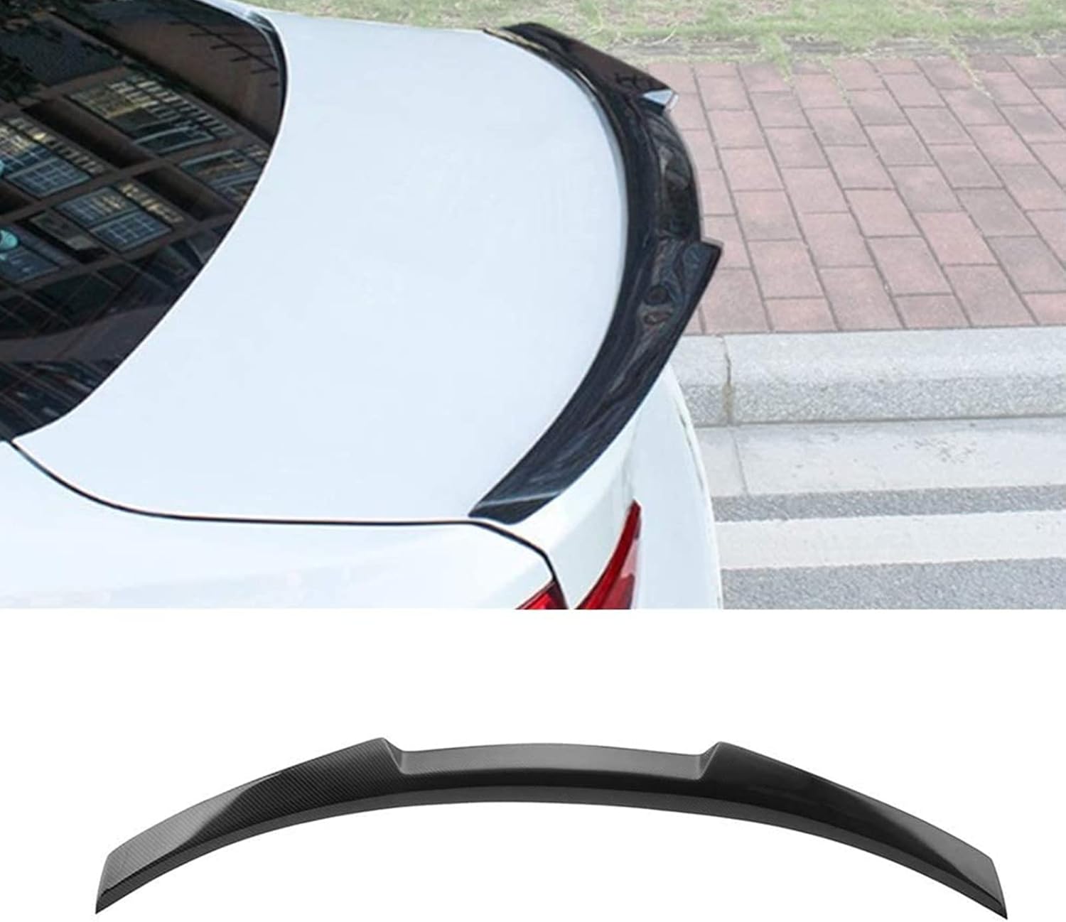 MOFANS Rear Spoiler Trunk Wing Fit for Compatible with Audi A3 S3 RS3 8V 4 Door Sedan 2014-2020 Trunk Lid Spoiler (Real Carbon Fiber)
