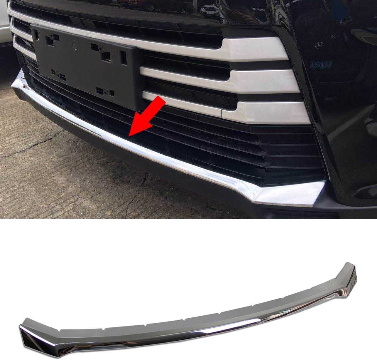 Beautost Fit For Toyota New Highlander 2018 2019 Front Grill Bumper Protector Guard Cover Trim Chrome
