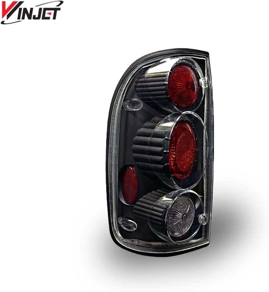 Winjet WJ20-0046-04 Tail Light (Black Housing/Clear Lens, Toyota Tacoma Altezza) Pack of 2