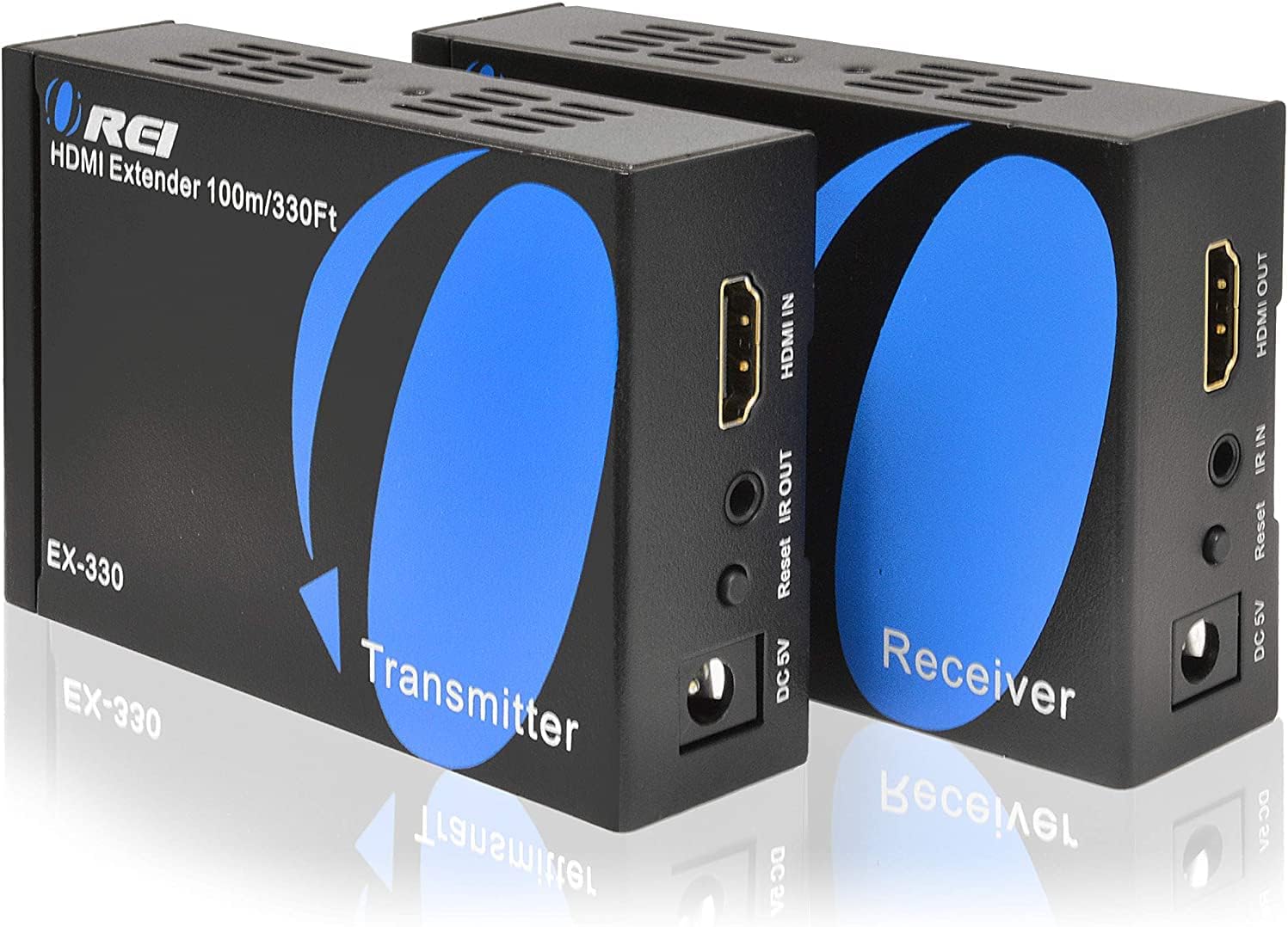 OREI HDMI Extender 4K Balun - UltraHD 4K@60Hz 4:4:4 Over Single CAT6/7 Cable with HDR, & IR Control, RS-232 - Up to 230 Ft with CAT6- Loop Out - Audio Out (UHD-IPC230-K)