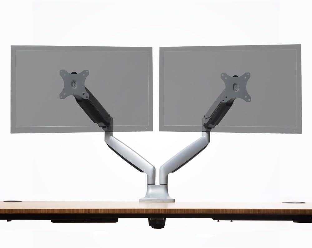 Fully Jarvis Dual Monitor Mounting Arm with Laptop Tray, fits up to 32