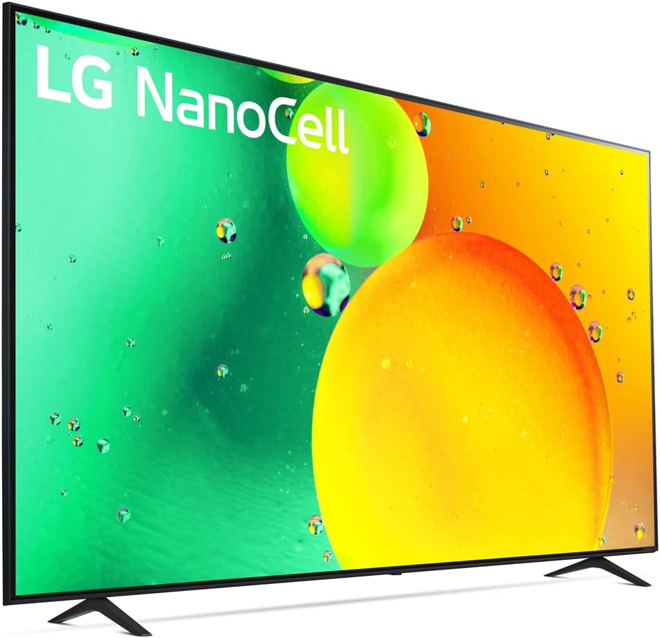 LG 55NANO75UQA 55 Inch HDR 4K UHD Smart NanoCell LED TV 2022 Bundle with Premiere Movies Streaming 2020 + 37-100 Inch TV Wall Mount + 6-Outlet Surge Adapter + 2X 6FT 4K HDMI 2.0 Cable