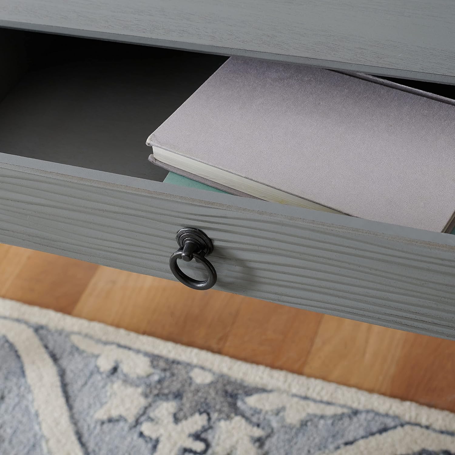 SAFAVIEH Home Collection Rhyne Taupe 2-Drawer Computer Table Office Desk DSK5702B, Grey