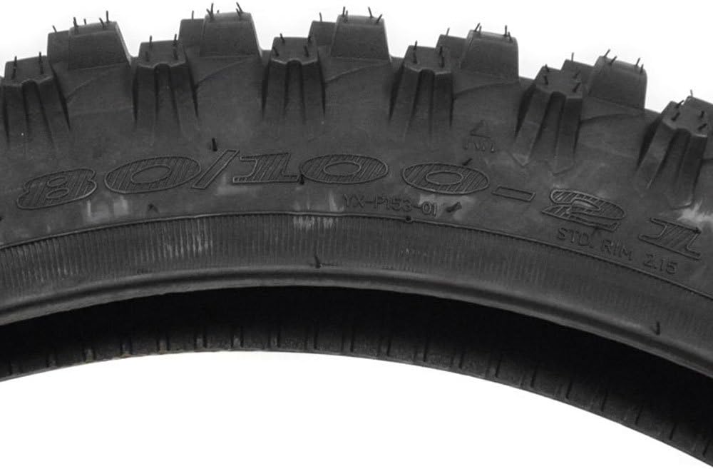 MMG Tire Set Off Road Knobby Front Tires Size 80/100-21 with Inner Tube + Rear Tire Size 100/90-19 with Inner Tube
