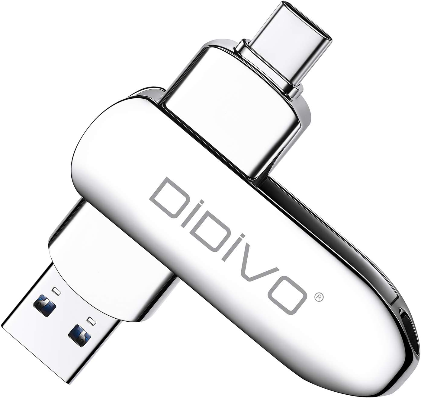 DIDIVO USB C Flash Drive 512GB 2-in-1 Dual USB Type -C Flash Drive USB 3.1 High Speed Thumb Drive Metal Memory Stick Photo Sticks for Pictures Videos Music Pack of 2