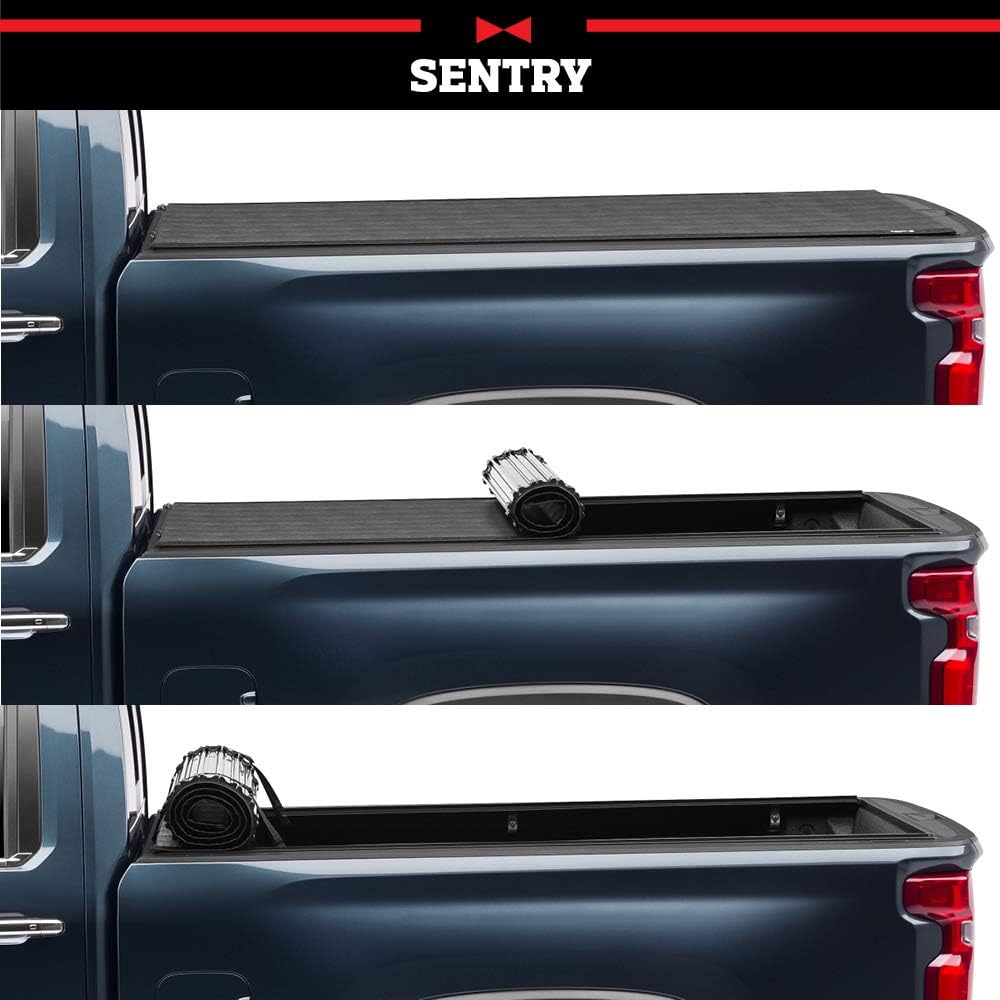 TruXedo Sentry Hard Rolling Truck Bed Tonneau Cover | 1523201 | Fits 2020 - 2022 Jeep Gladiator, w/ Trail Rail System 5' Bed (60