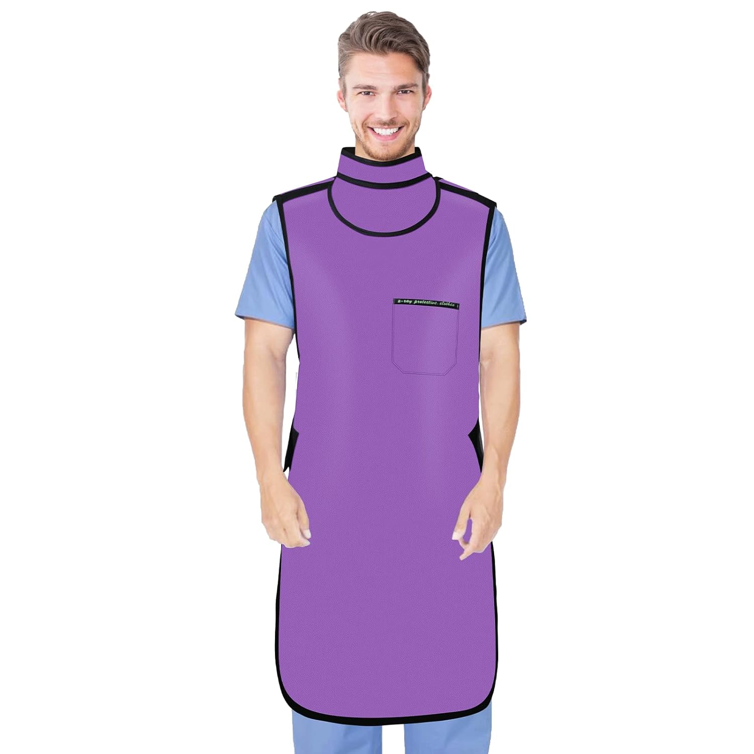 LVCHEN Lead Apron 0.5mm pb Xray with Thyroid Shield Collar Dental Lab Apron Lead Protection Lightweight Dentist x-ray Shield Adult