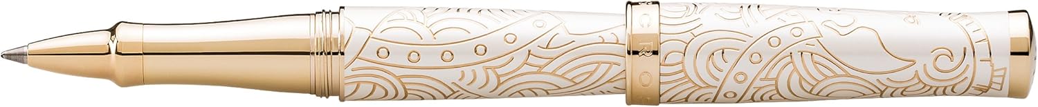 Cross Sauvage 2020 Year of the Rat Special Edition Translucent Blue Lacquer w/23KT Gold Plated Inlays and Appointments Rollerball Pen