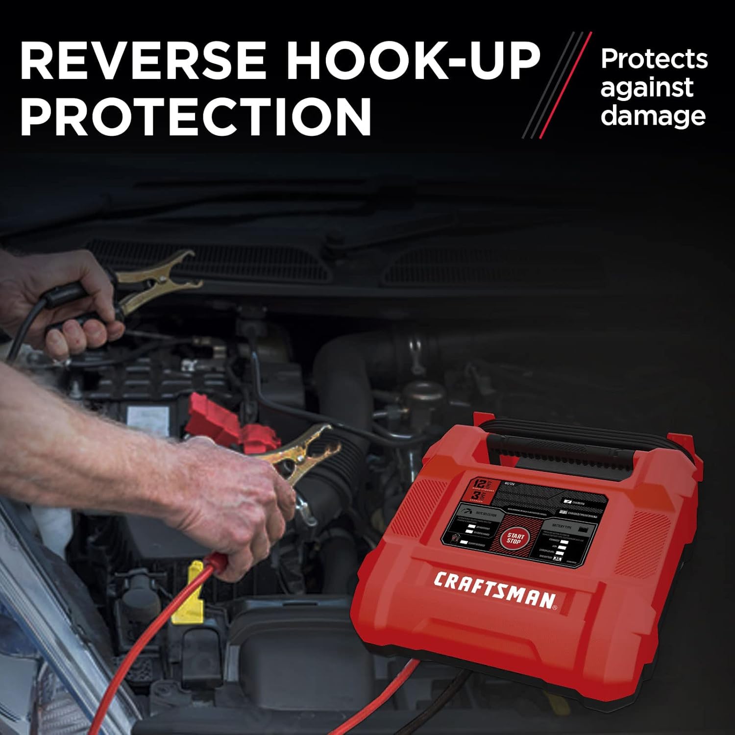 CRAFTSMAN CMXCESM258 12A Automotive Battery Charger Pack of 2