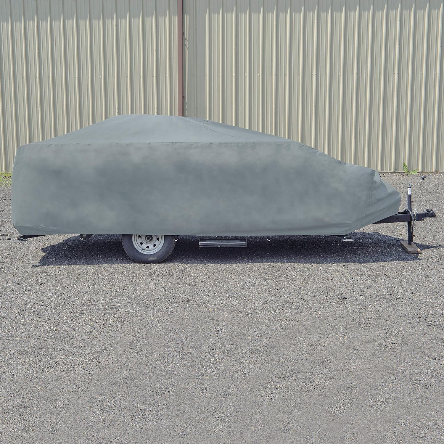 Budge - RVRB-61 Folding Camper RV Covers Fits Folding Campers 10' to 12' Long (Gray, Polyproplyene) Pack of 2