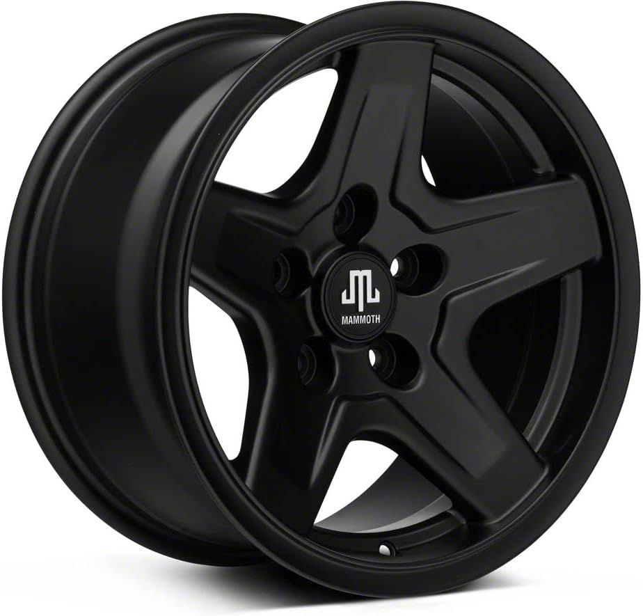Mammoth Boulder Black Wheel; 16x8 Compatible with 07-18 Jeep Wrangler JK