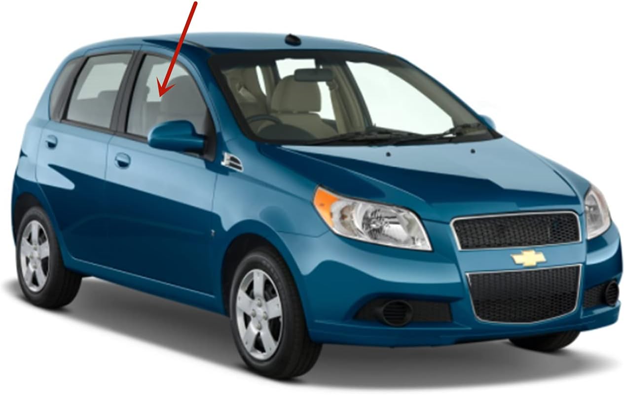 NAGD Passenger Right Side Front Door Window Door Glass Compatible with Chevrolet Aveo/Chevrolet Aveo5/Pontiac G3 2004-2011 Models Pack of 2