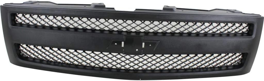 For Chevy Silverado 1500 Grille Assembly 2007-2013 | Textured Black Shell & Insert | Plastic | GM1200578 | 25810706