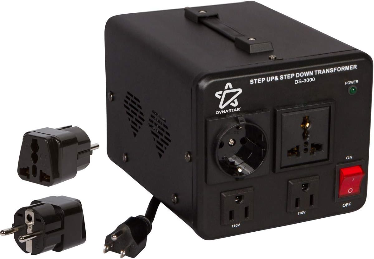 Dynastar Step Up & Step Down Voltage Converter and Transformer, 110-220 to 220-240 Volts; Heavy Duty, Extra Durable Lifetime Coil, 5-Year-Warranty, 3000 Watts