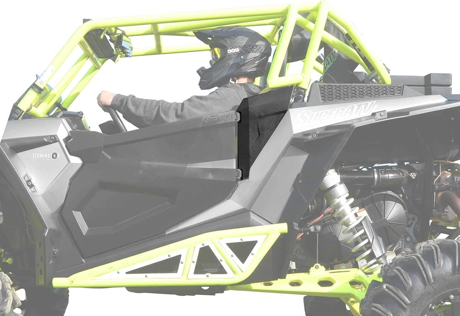 SuperATV Full Plastic Doors for 2014+ Polaris RZR XP 1000 | Two Full Doors with Side Panels | Ideal Height for Comfortable Ride | Snug, Rattle Free Fit