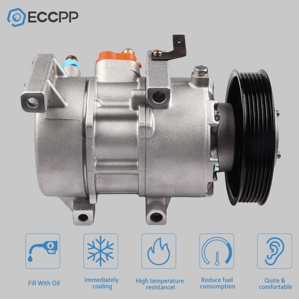 ECCPP A/C Compressor Fits for 2012-2016 H-yundai Accent 2012-2015 K-ia Rio CO 20765C