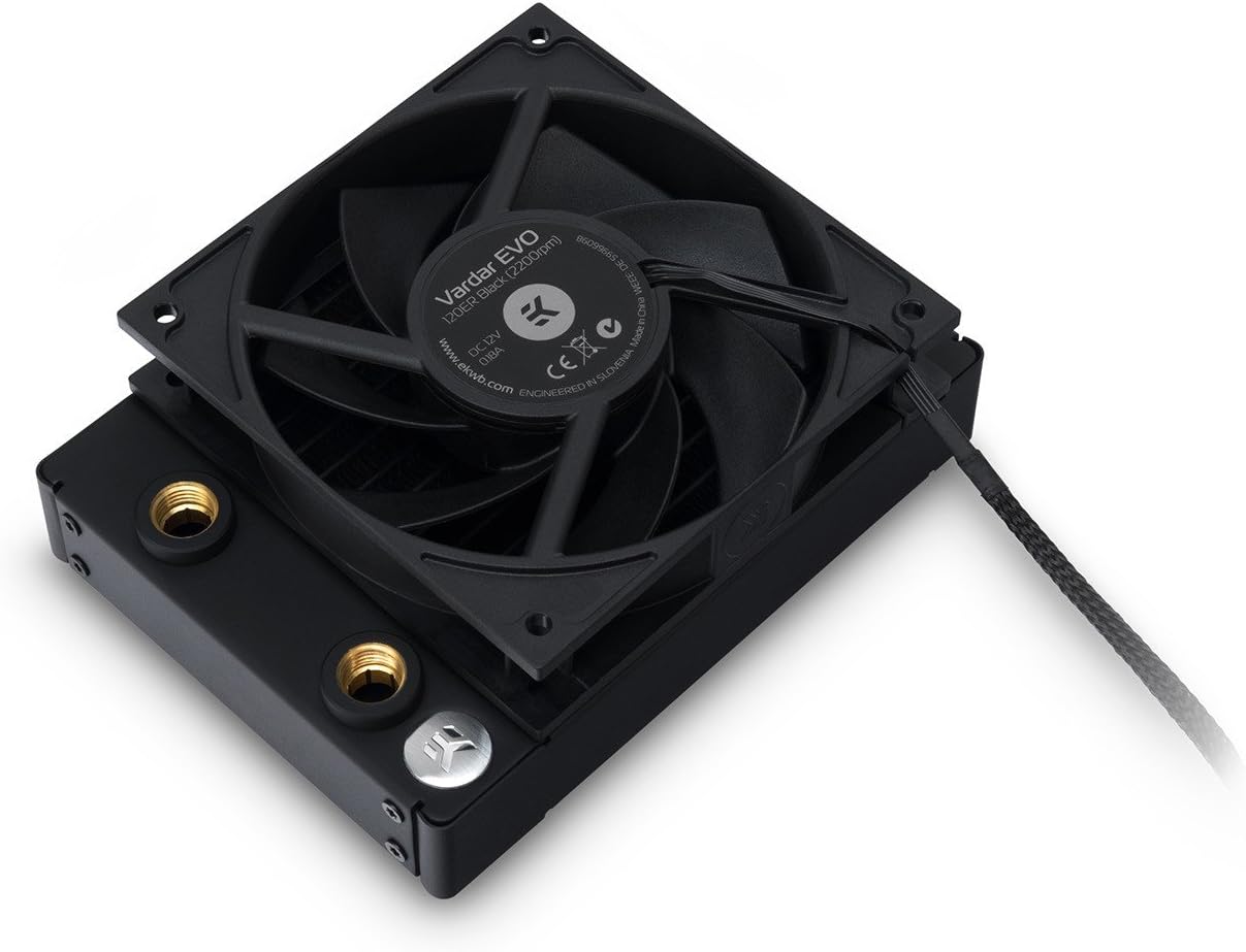 EKWB EK-Vardar EVO 120ER PWM 120mm Fan, 2200 RPM, Black, 2-Pack Pack of 2
