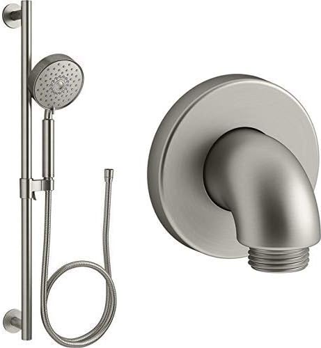 KOHLER Purist and Tempered Vibrant Brushed Nickel Handshower Slidebar Kit