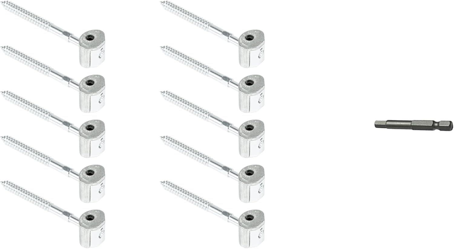 Zipbolt 13.600 Railbolt - Staircase Handrail to Fittings Connector - 10 Bulk Pack Pack of 2