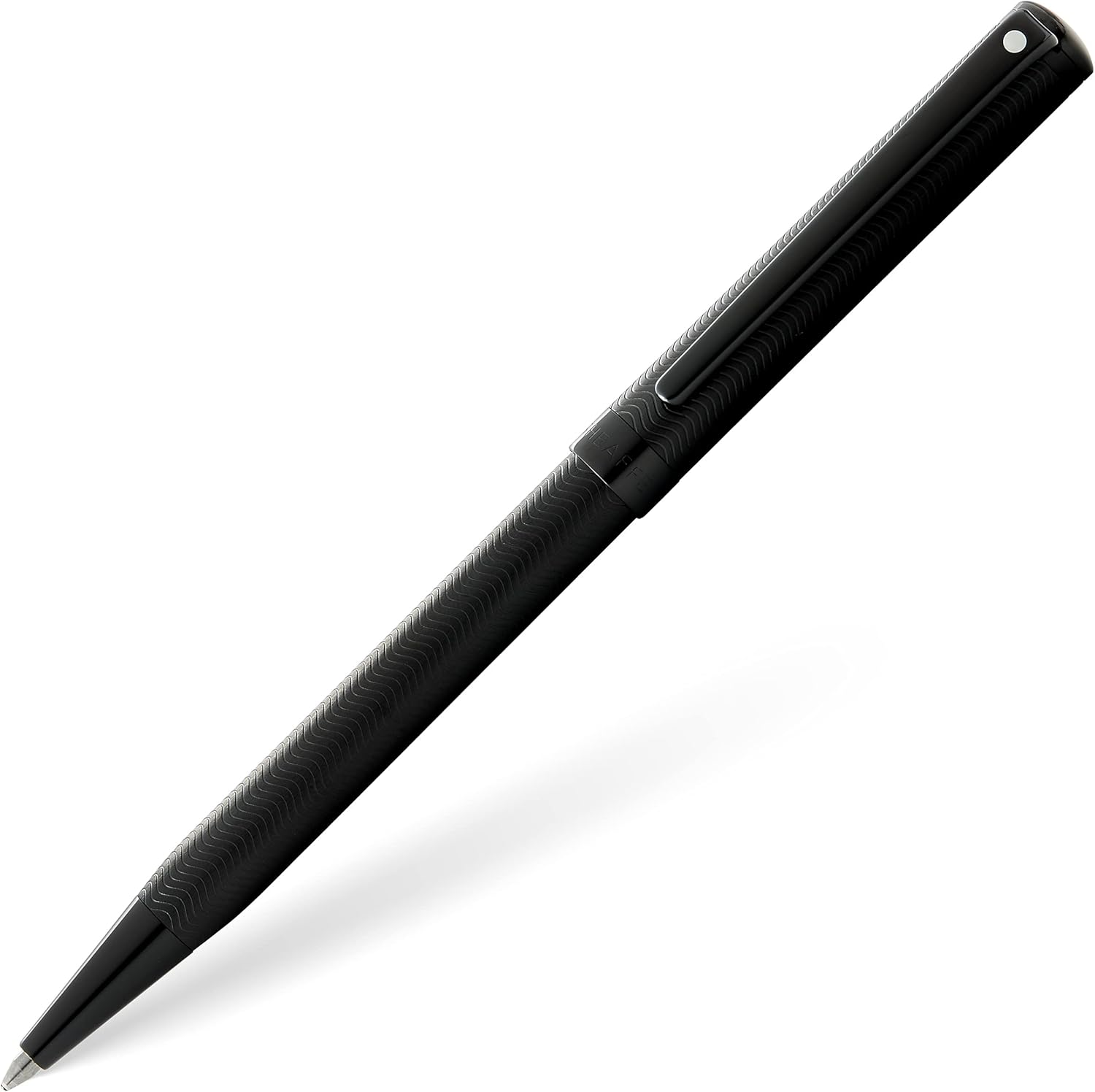 Sheaffer Intensity Engraved Matte Black PVD w/Polished Black Appointments Ballpoint Pen (E2924451) Pack of 2