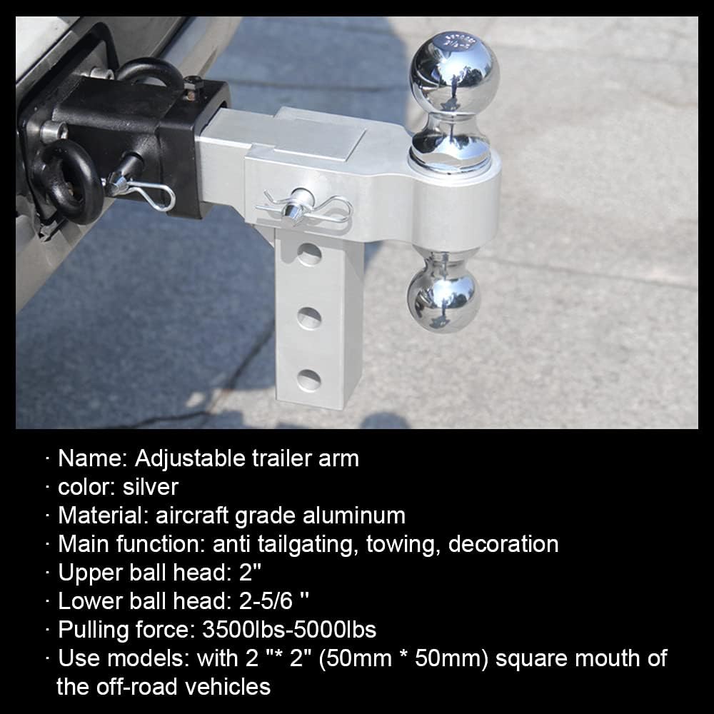 Flashark Adjustable Trailer Hitch Fits 2