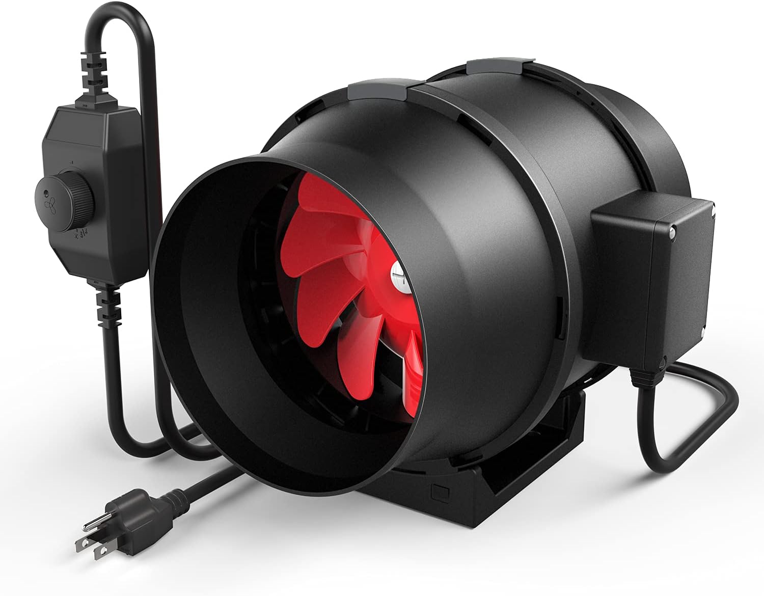 iPower 6 Inch 442 CFM Inline Duct Fan HVAC Variable Speed Controller for Grow Tent, 6