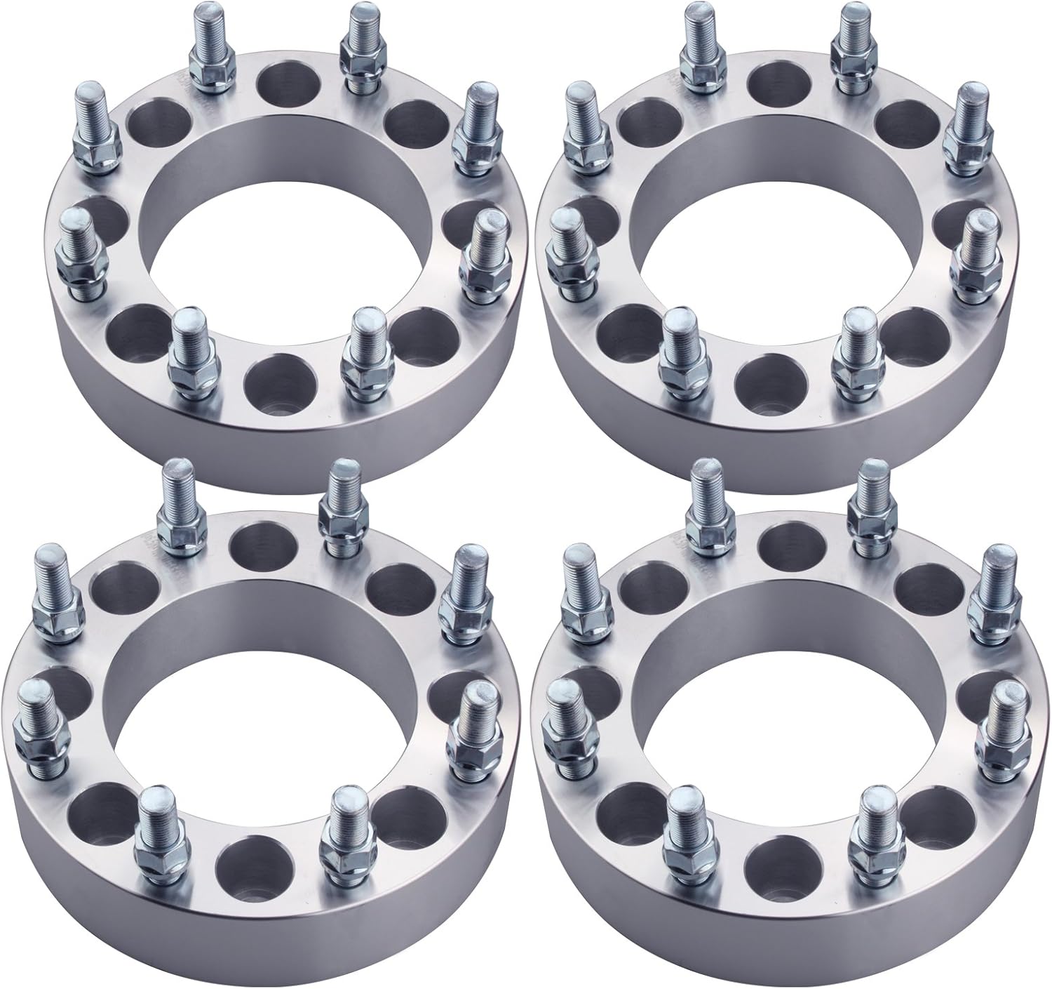 DCVAMOUS 4PC 8x170 to 8x180 Wheel Adapters 1.5 Inch with 14x1.5 Studs Compatible with Ford 8 Lug for 2005-2022 F250 F350 Super Duty (With M14x1.5 Lugs) | 2003-2005 Excursion (8x180 Rim on 8x170 Truck)