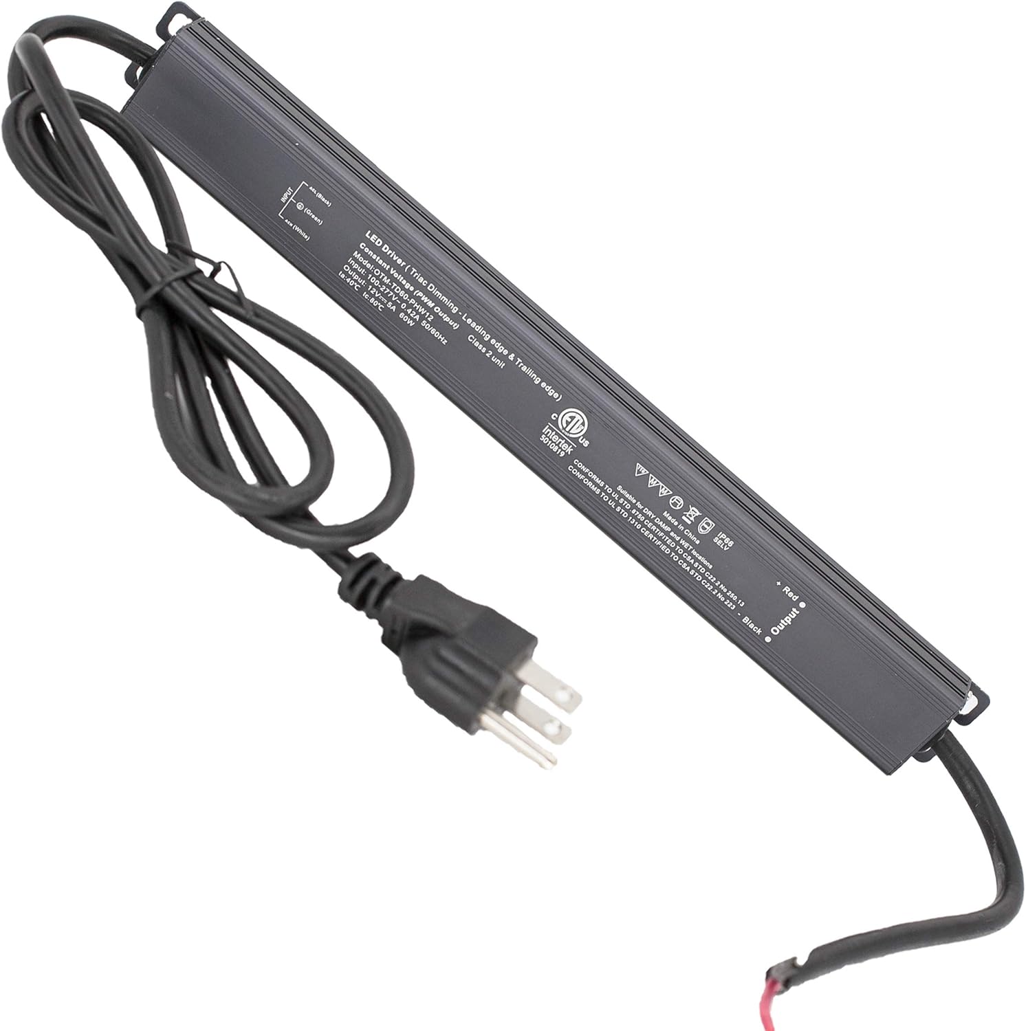 LEDupdates - Dimmable LED Driver power supply, 24v 60W Class 2 Triac Compatible with Lutron Leviton AC Wall Dimmer for LED Light Strip Module Pack of 2