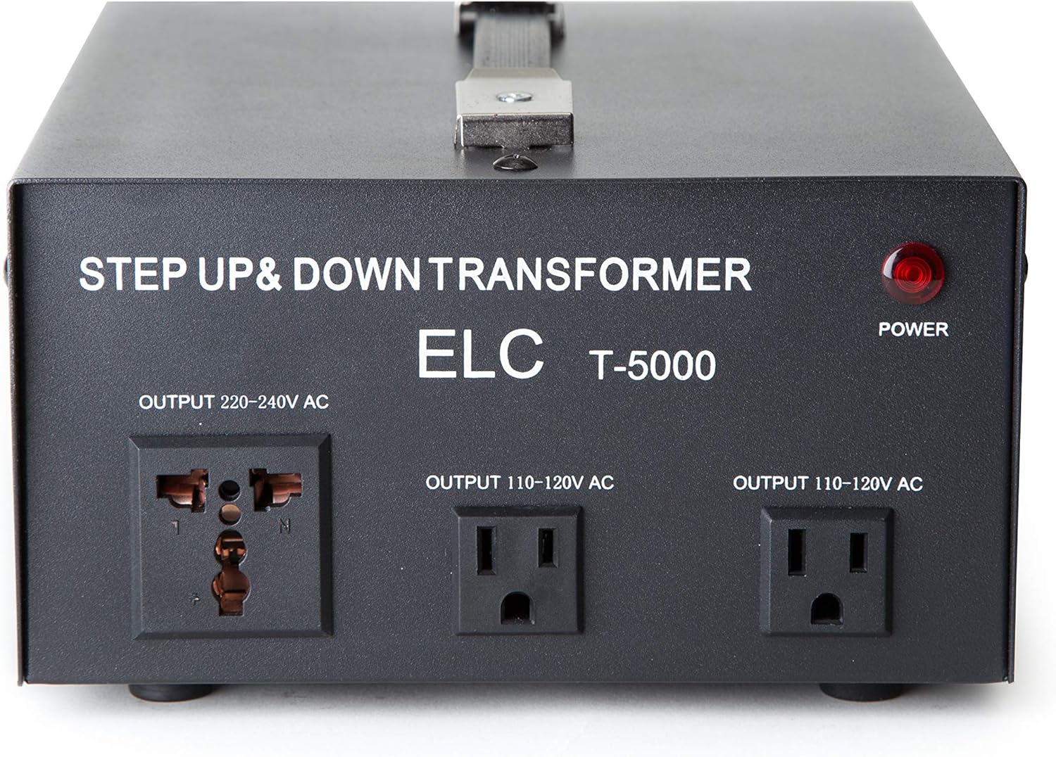 ELC T-5000 5000-Watt Voltage Converter Transformer - Step Up/Down - 110V/220V - Circuit Breaker Protection [3-Years Warranty]