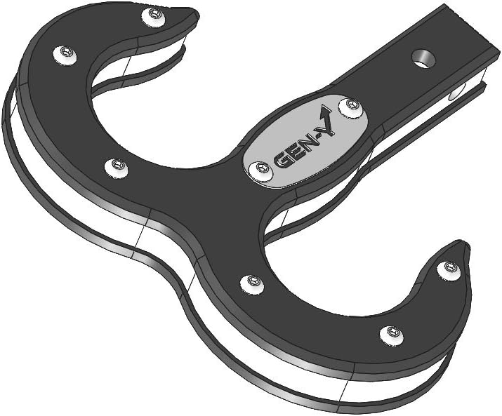 Tow Hook MEGA Duty Hitch Step by GenY, 50,000 lb Breaking (2