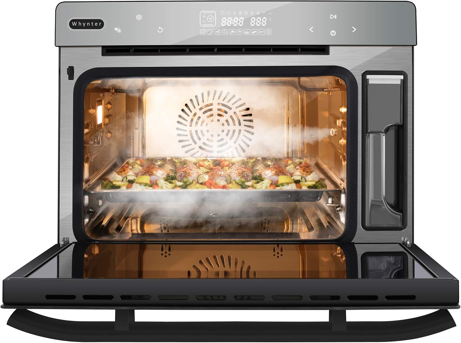 Whynter TSO-488GB Grande 40 Quart Capacity Counter-Top Multi-Function Convection Steam Oven, Black Stainless Steel