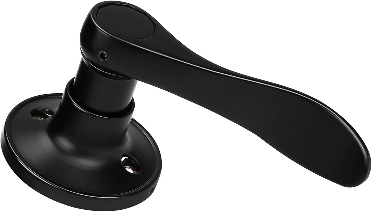 Gobrico Hall and Closet Handles Levers, Interior Passage Door Locksets Knobs, Matte Black, 6Pack