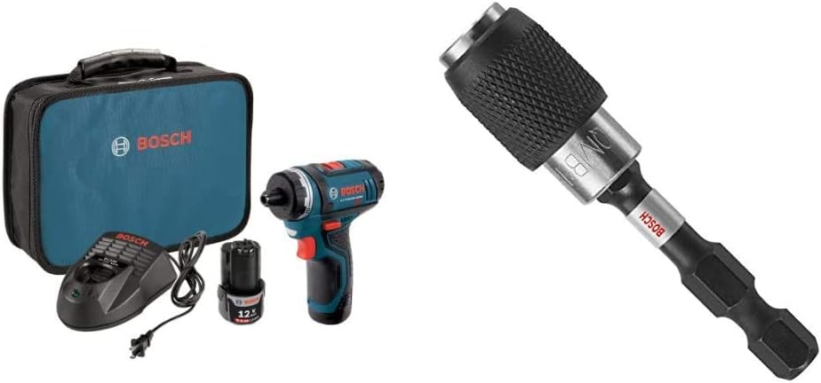 Bosch PS21-2A 12V Max 2-Speed Pocket Driver Kit with 2 Batteries, Charger and Case , Blue