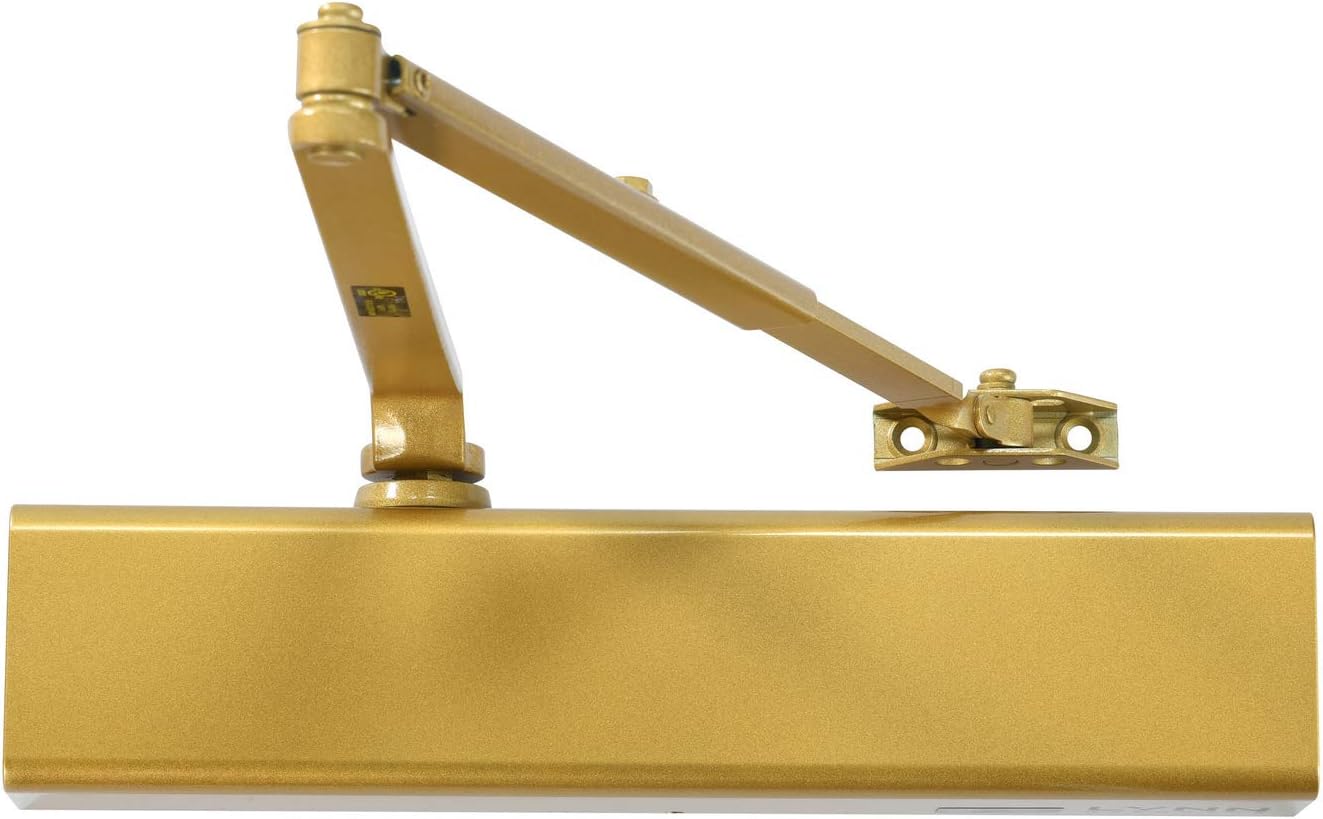 Heavy Duty Designer Commercial Door Closer - LYNN Hardware DC8016 (US19 Matte Black)- Surface Mounted, Grade 1, Cast Aluminum, UL 3 Hour Fire Rated and ADA for high Traffic doorways & storefronts