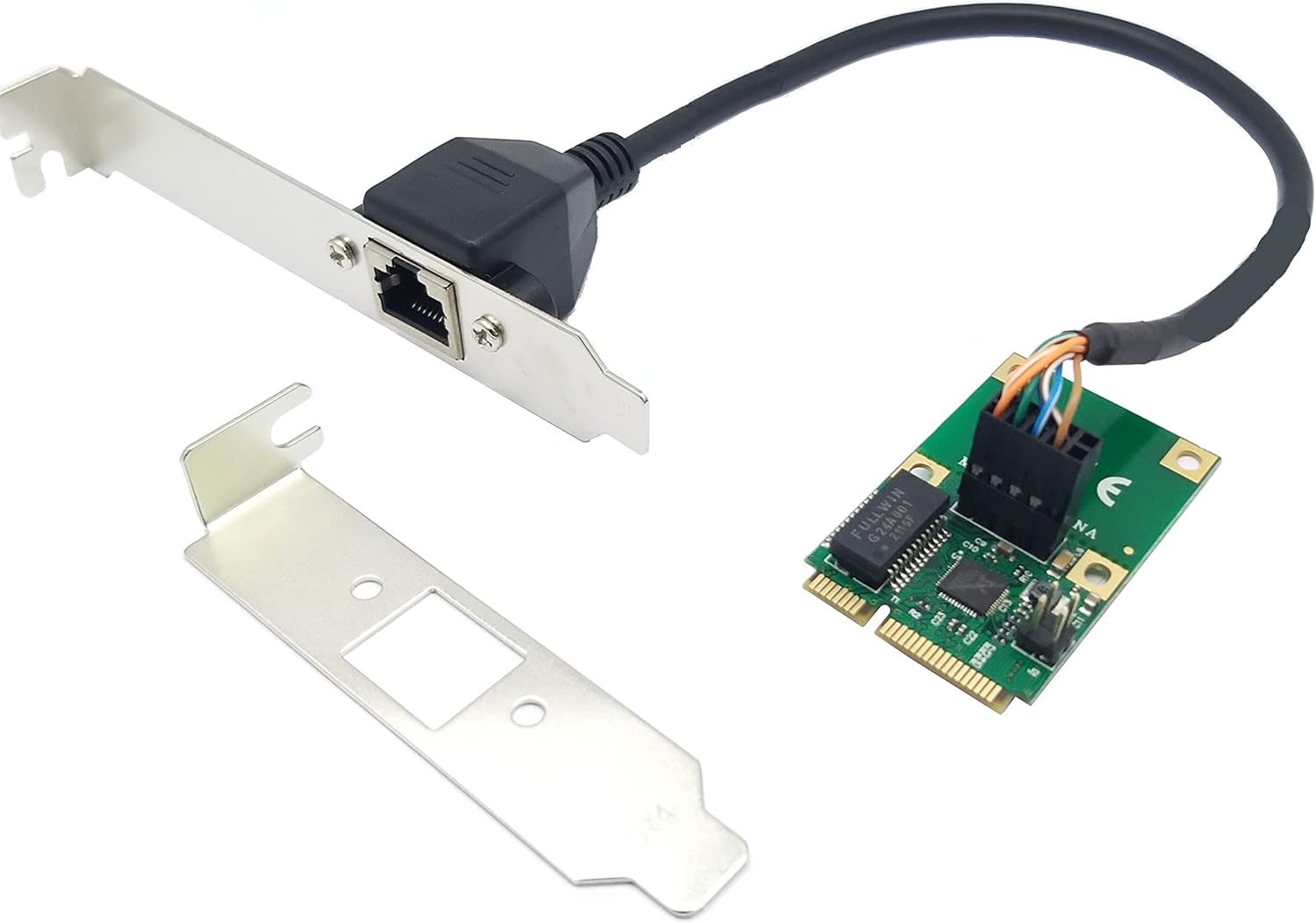 HINYSENO Mini PCI-E Dual Port RJ45 Ethernet 10/100/1000Mbps Gigabit LAN Card Network Interface Controller Card for Realtek RTL8111F Chipset HS-ME8111A-2BT Pack of 2