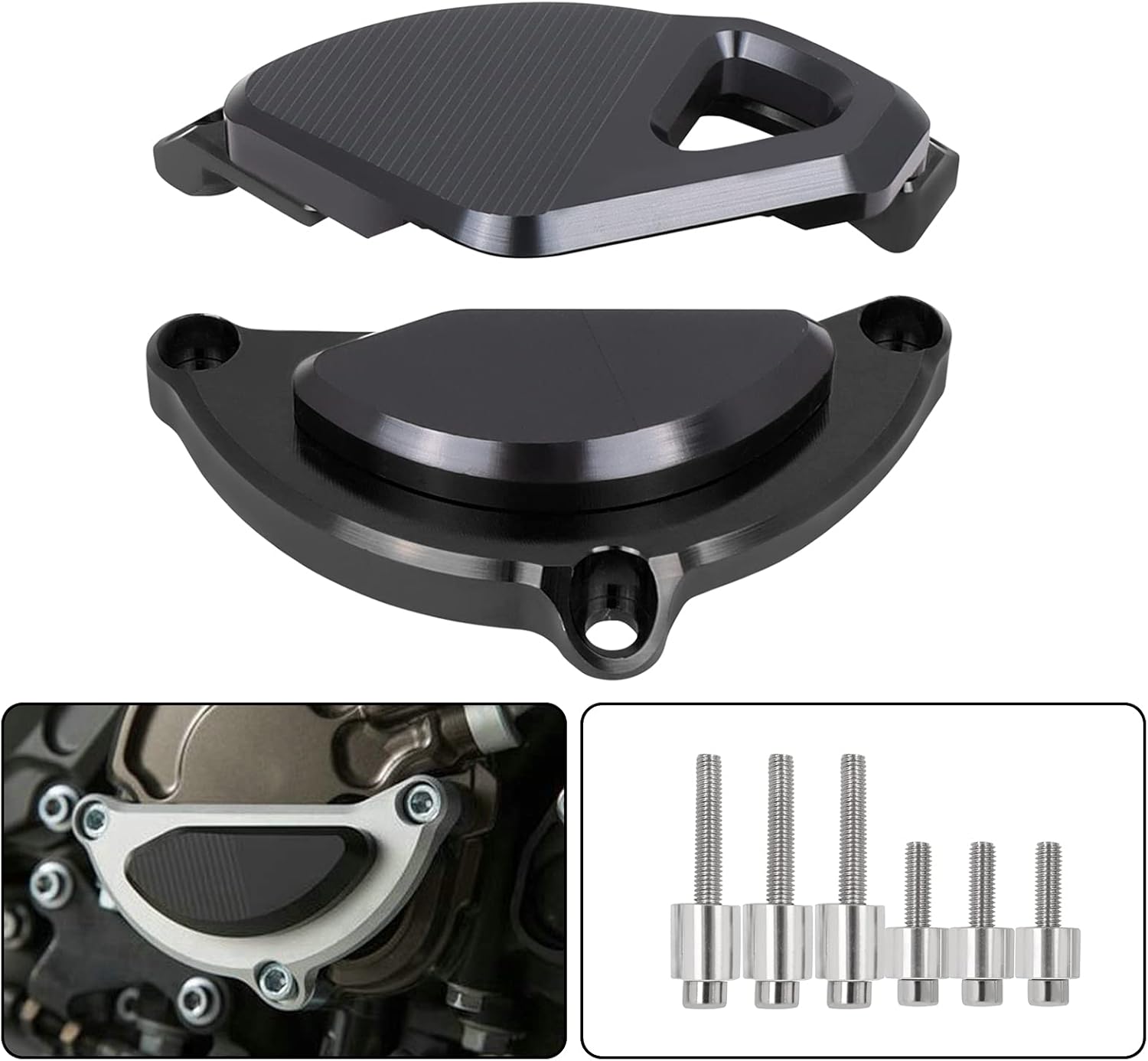 COPART Engine Guard Cover Frame Engine Stator Slider Case Protector Replacement for Yamaha MT10 MT-10 2016 2017 2018 2019 Red Pack of 2