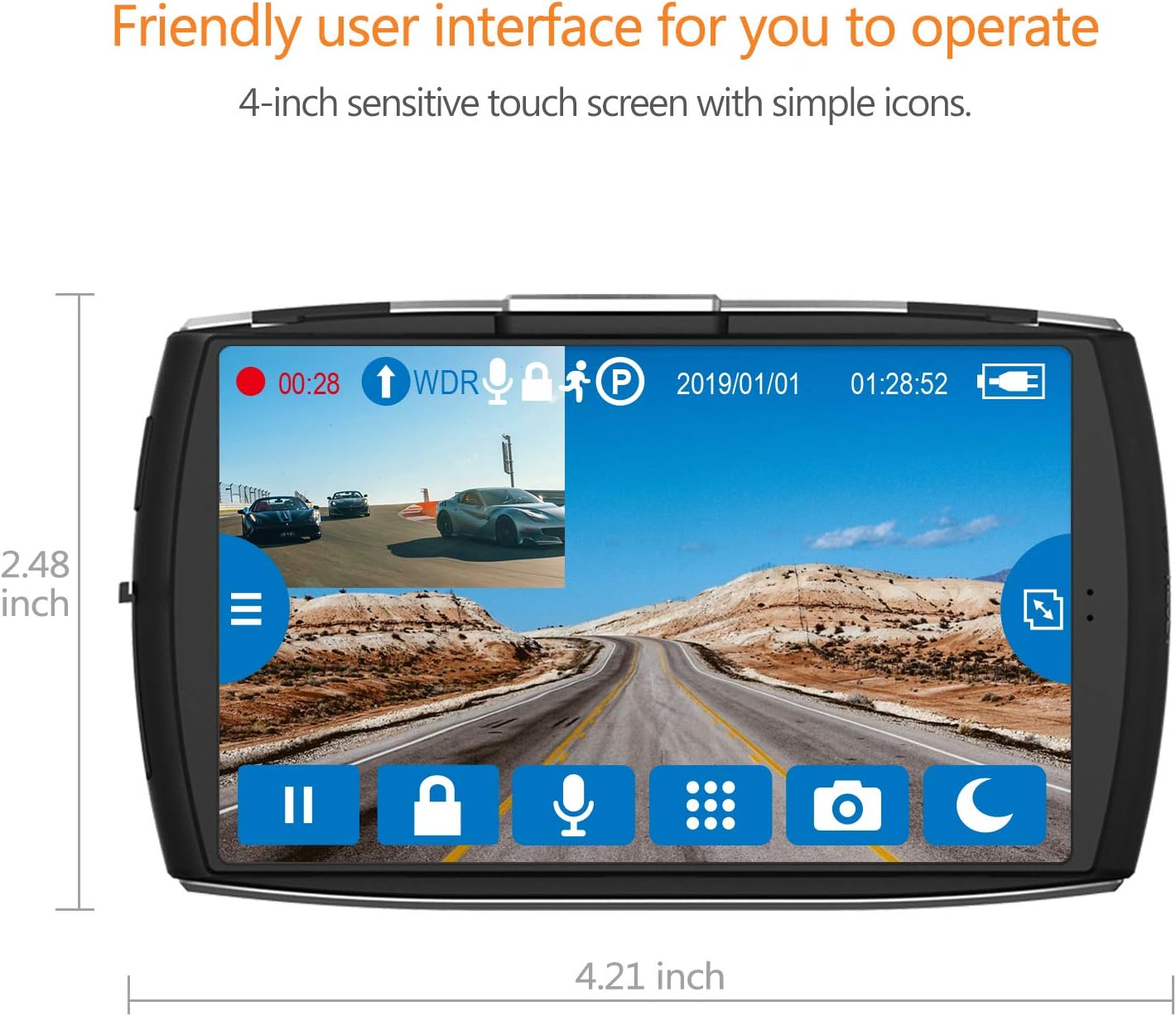 Z-Edge Dual Dash Cam 4.0