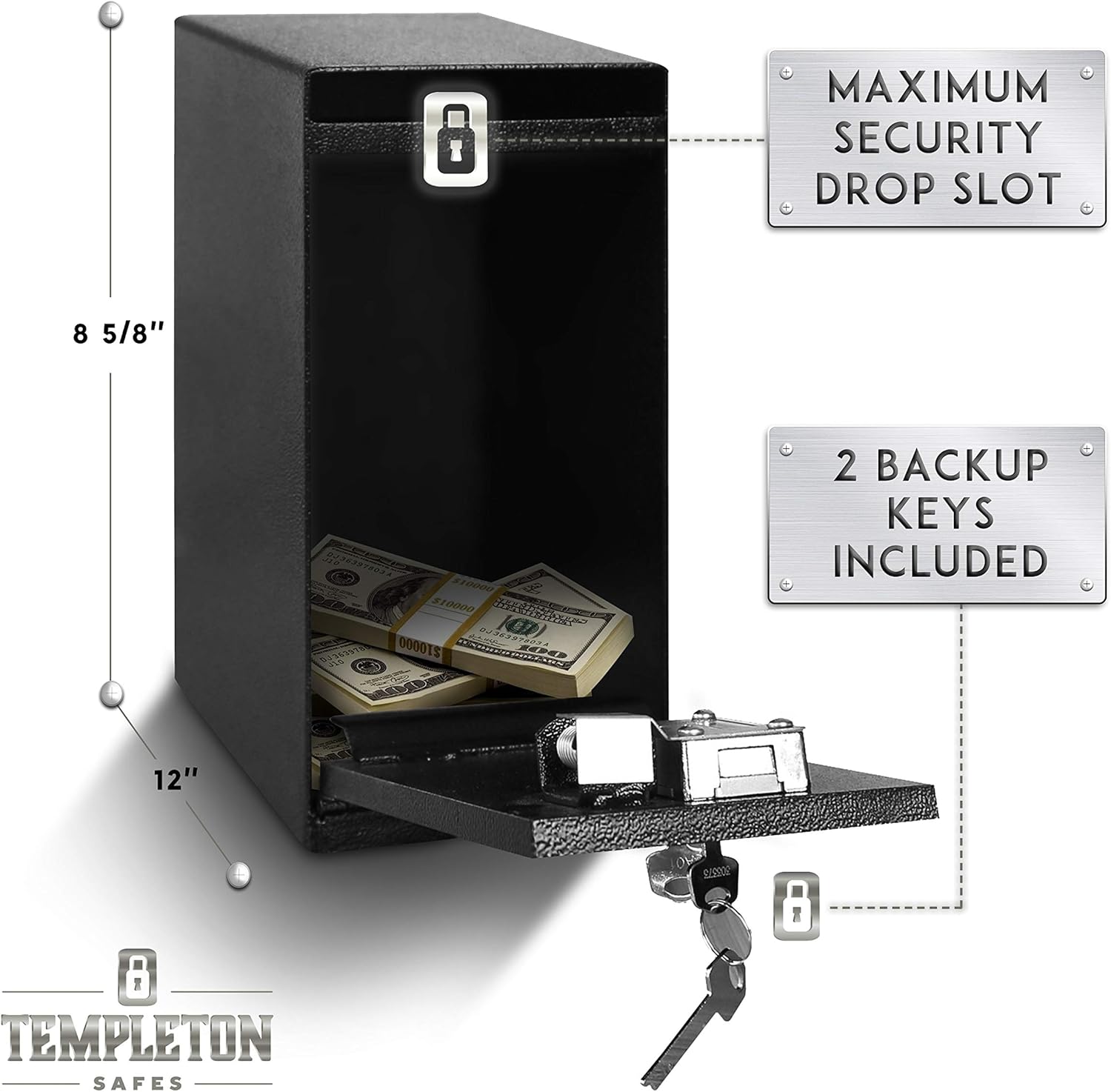 Templeton Safes Key Lock Depository Drop Safes (Two - Key)