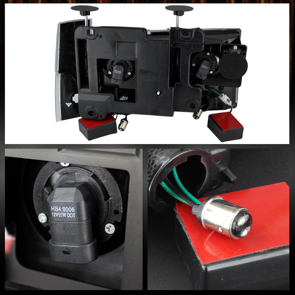 ACANII - For 88-93 Chevy Silverado C10 Suburban GMC Sierra Headlights+Corner+LED Bumper Light Driver + Passenger Side