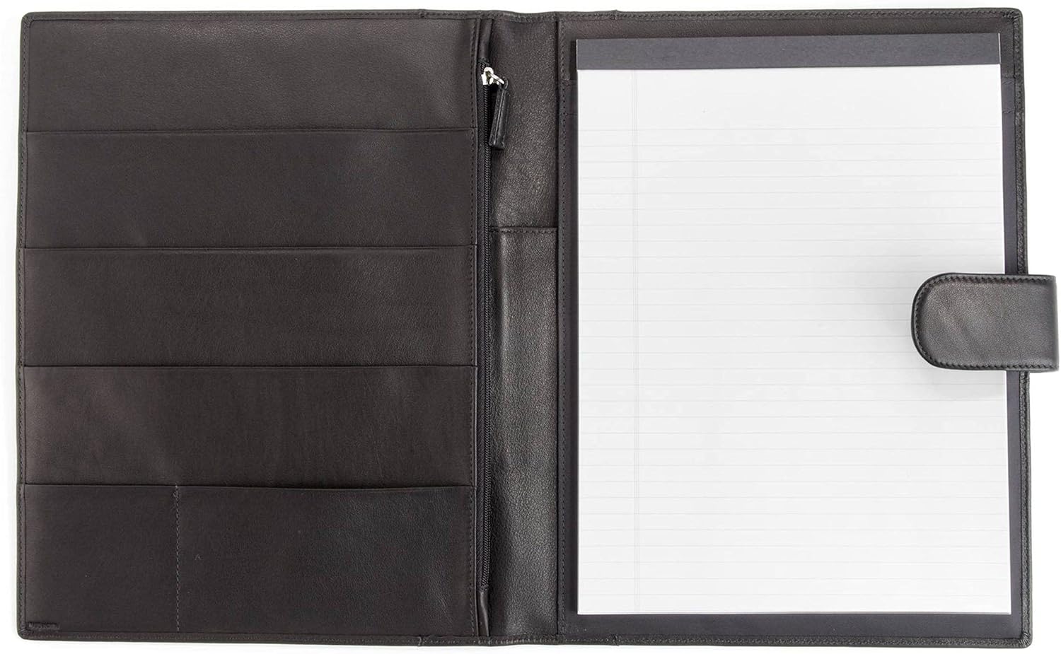 Leatherology Cognac Portfolio A4 Organizer with Tablet Pocket, Magnetic Closure, Full Grain Leather