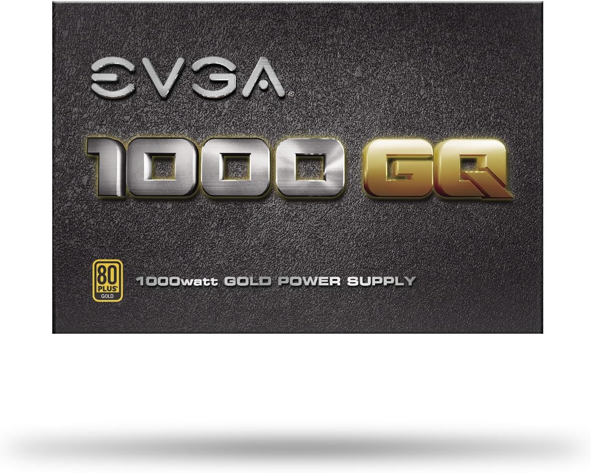 EVGA 210-GQ-1000-V1,1000 GQ, 80+ GOLD 1000W, Semi Modular, EVGA ECO Mode, 5 Year Warranty, Power Supply,Black