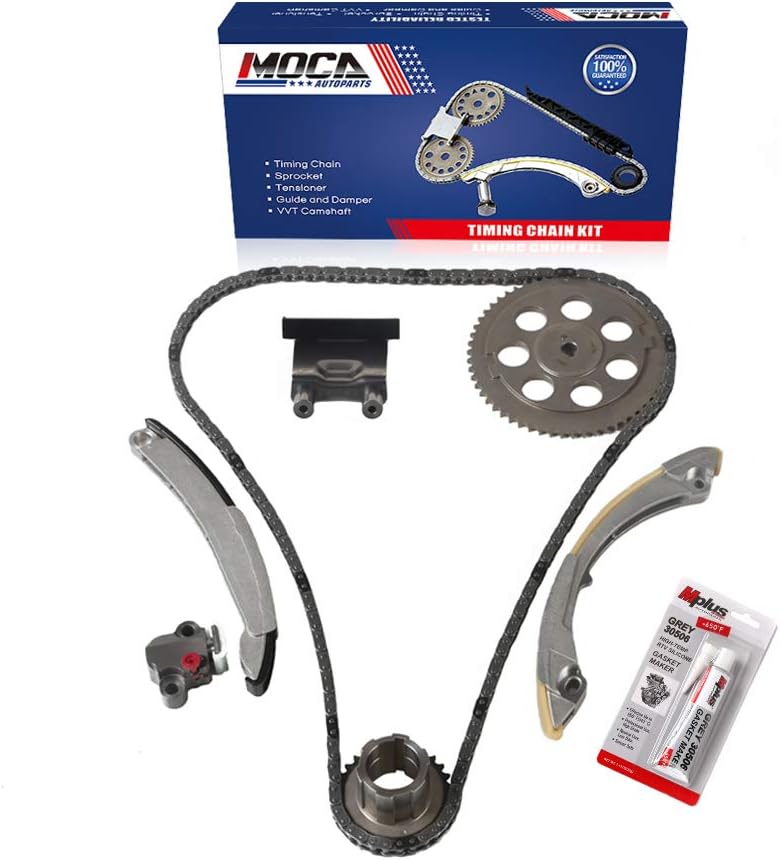 MOCA Timing Chain Kit fit 04-06 for Chevrolet Colorado & 04-06 for GMC Canyon & 02-07 for GMC Envoy & 06 for Isuzu I-280 I-350 4.2L 3.5L 2.8L DOHC CODE 6, 8, 9, S Pack of 2