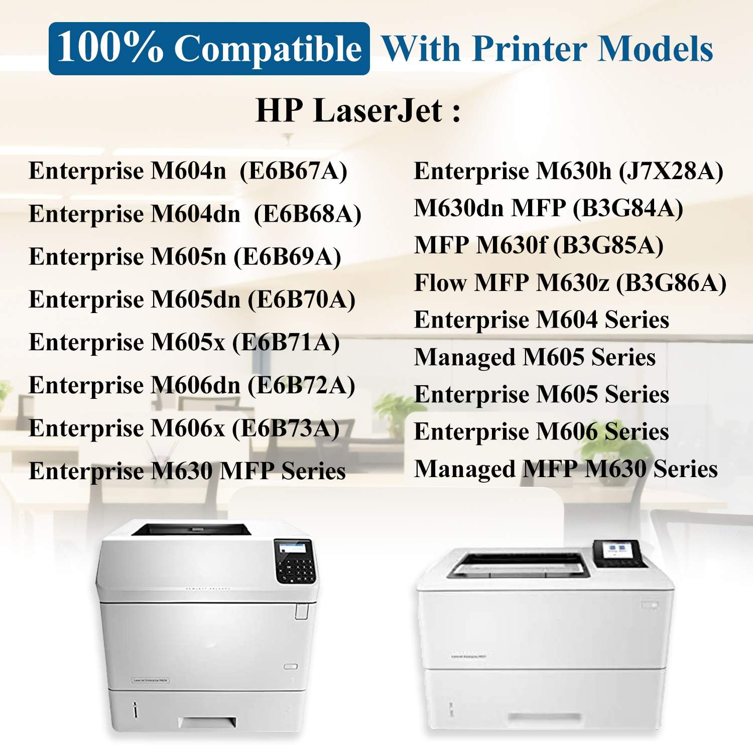 2-Pack Black 81X | CF281X Compatible Toner Cartridge Replacement for HP Enterprise M604dn M604n M605n M606dn M630h M606x MFP M630f M606 M604 M630z M605 M630 M630 Printer, Toner Cartridge.