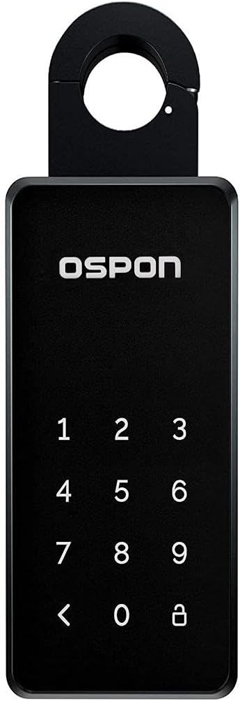 Ospon Security Lock Box, Bluetooth Smart Secured Lock Box with Management APP for Home, Hotel, School, Office，Replaceable Password，waterproof