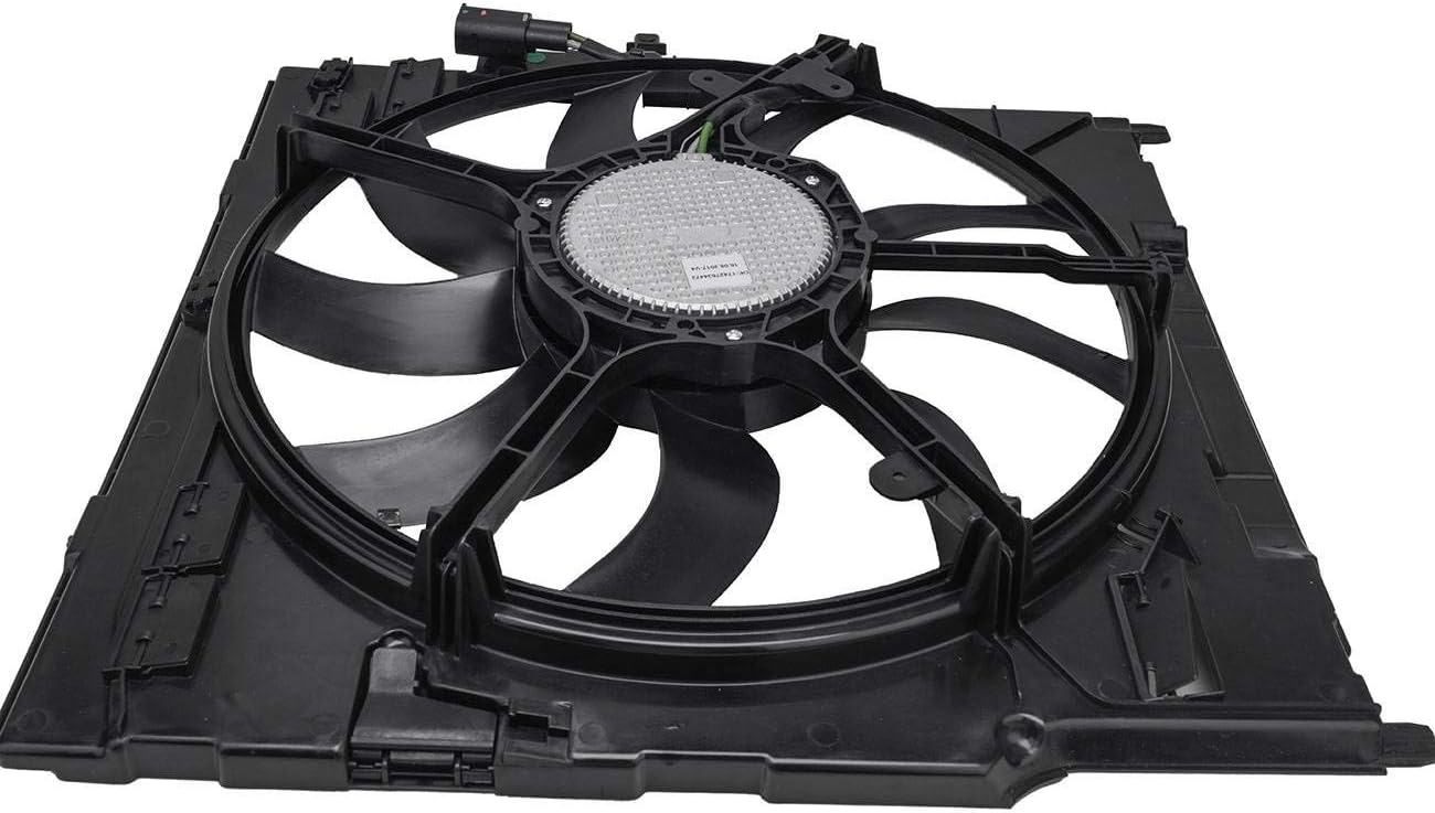 TOPAZ 17427634472 Front Radiator Cooling Fan Motor Assembly for BMW F15 X5 14-17 F16 X6 15-17